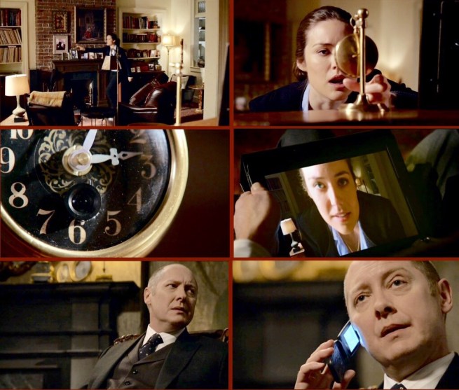 Liz catches Red surveilling her. "It's time to talk."